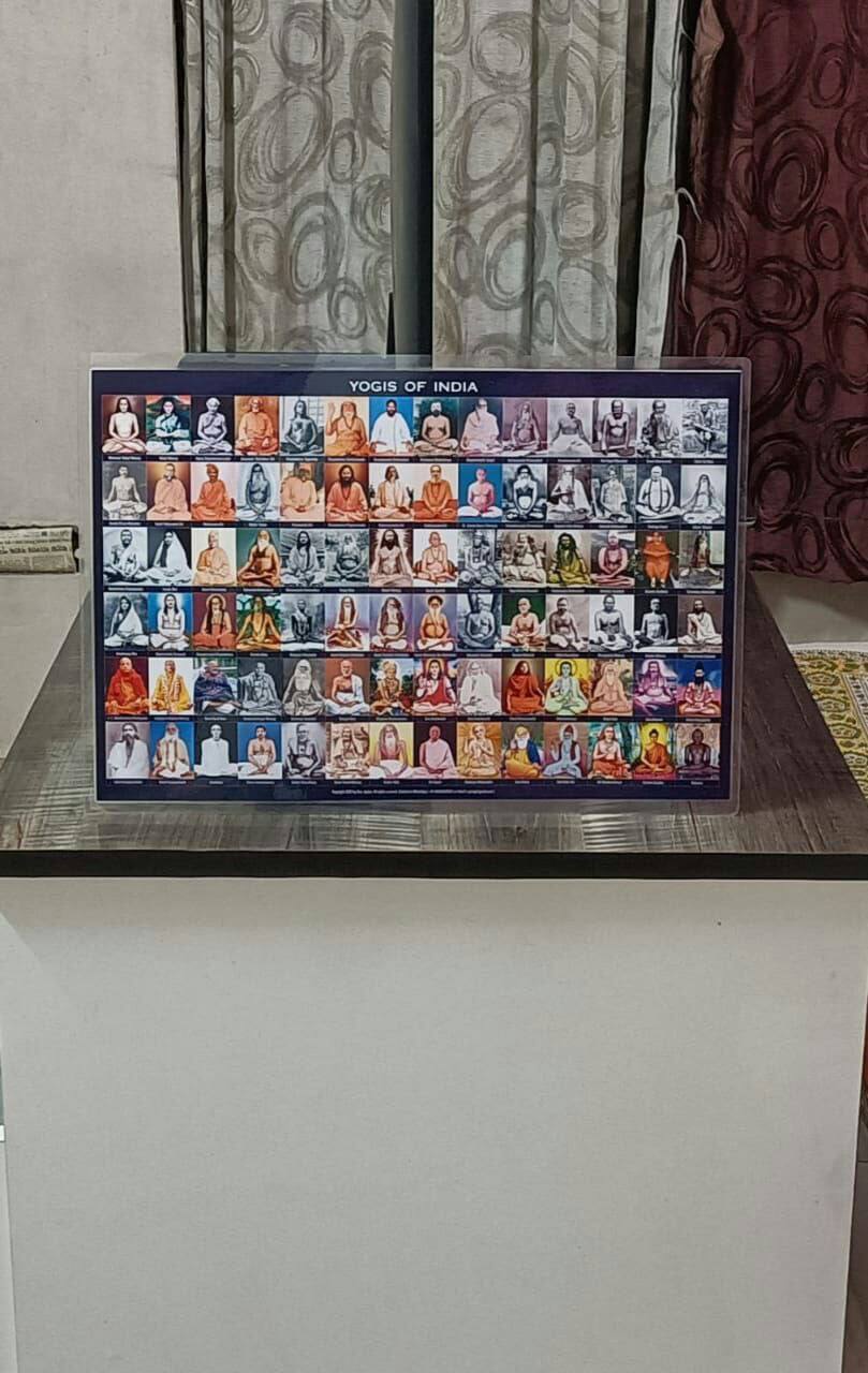Yogis of India Wall Poster – Premium Laminated Spiritual Wall Art (12" × 18")