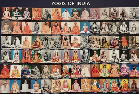 Yogis of India Wall Poster – Premium Laminated Spiritual Wall Art (12" × 18")